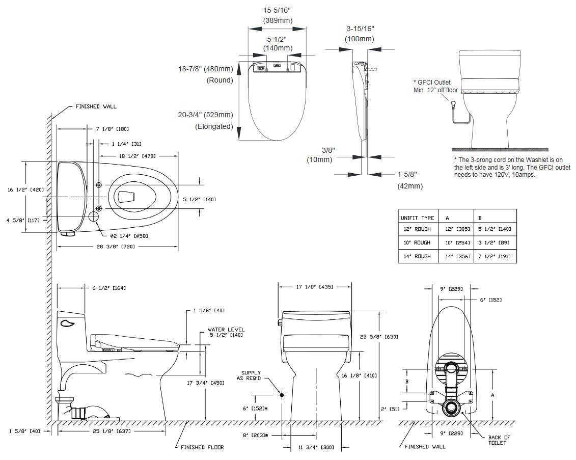 TOTO Carolina II Washlet One Piece Toilet - 1.28 GPF