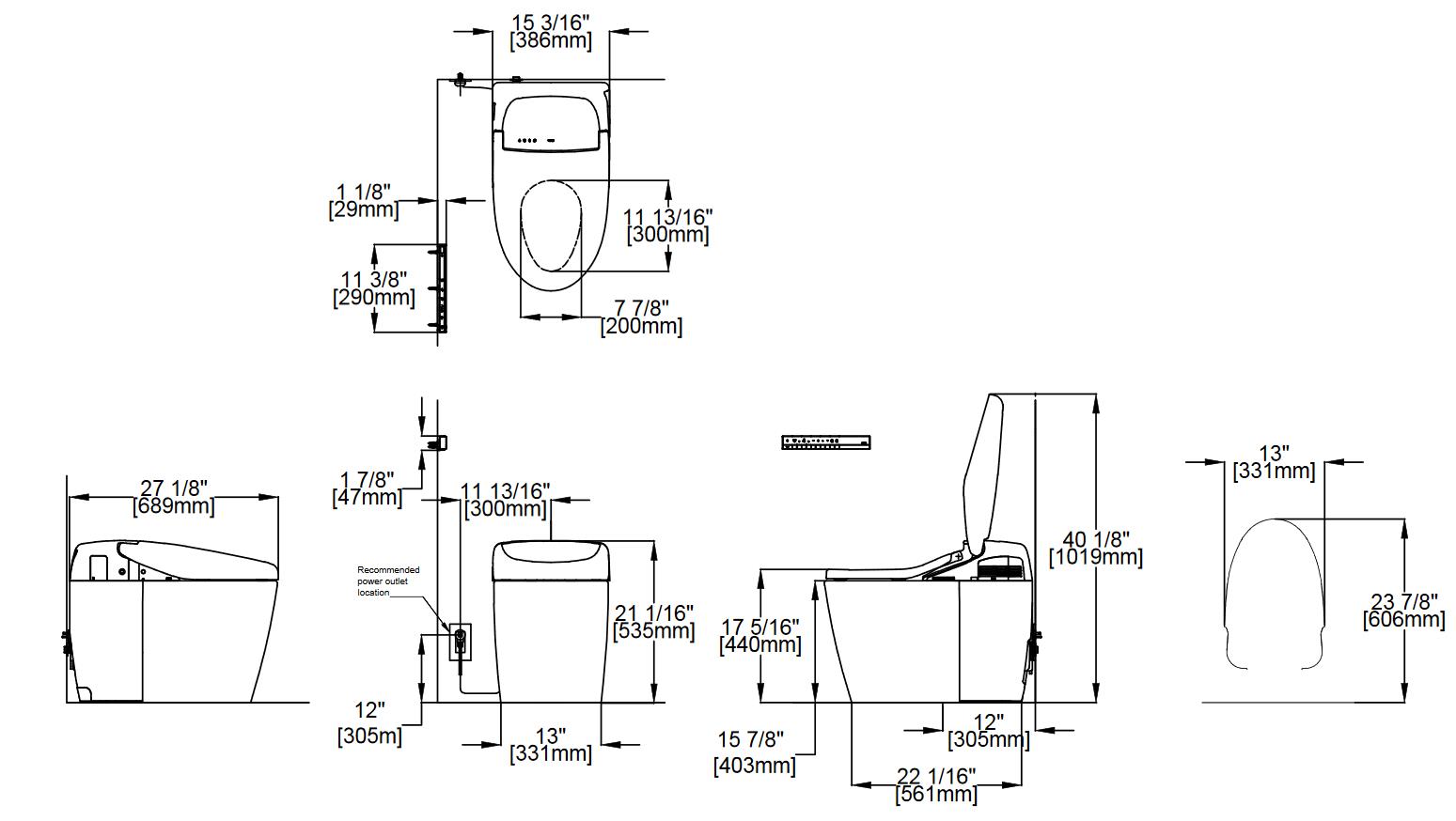 TOTO Neorest RH TOTO Dual Flush Toilet and Washlet
