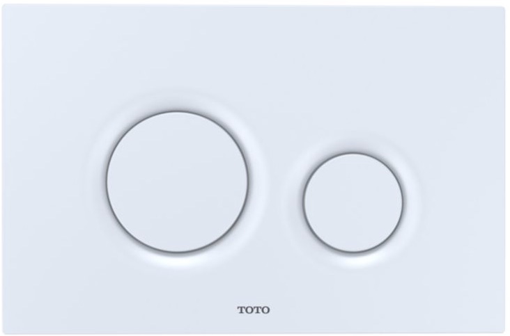 WASHLET+ White Round Push Plate