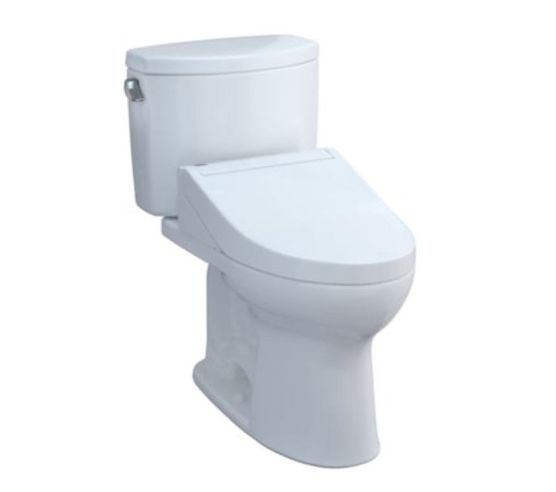 TOTO Drake II WASHLET+ C5 Two-Piece Toilet and Bidet System, 1.28 GPF, Universal Height and ADA Compliant MW4543084CEFG