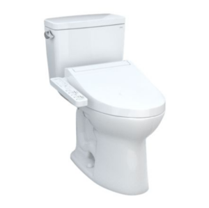TOTO Drake WASHLET+ C2 Two-Piece Toilet and Bidet System, 1.28 GPF, Universal Height and ADA Compliant MW7763074CEFG