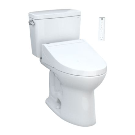 TOTO Drake WASHLET+ C5 Two-Piece Toilet and Bidet System, 1.28 GPF MW7763084CEG