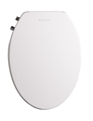 Front view of the Saniwise non-electric bidet seat